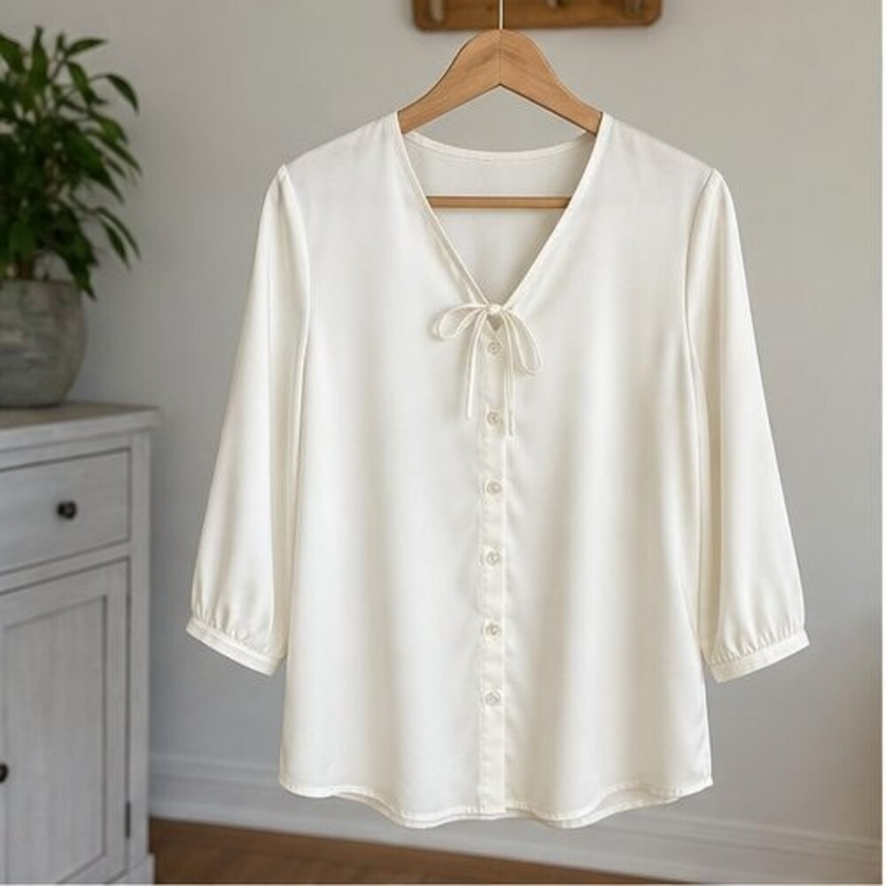 Ivory Lace Trim Top